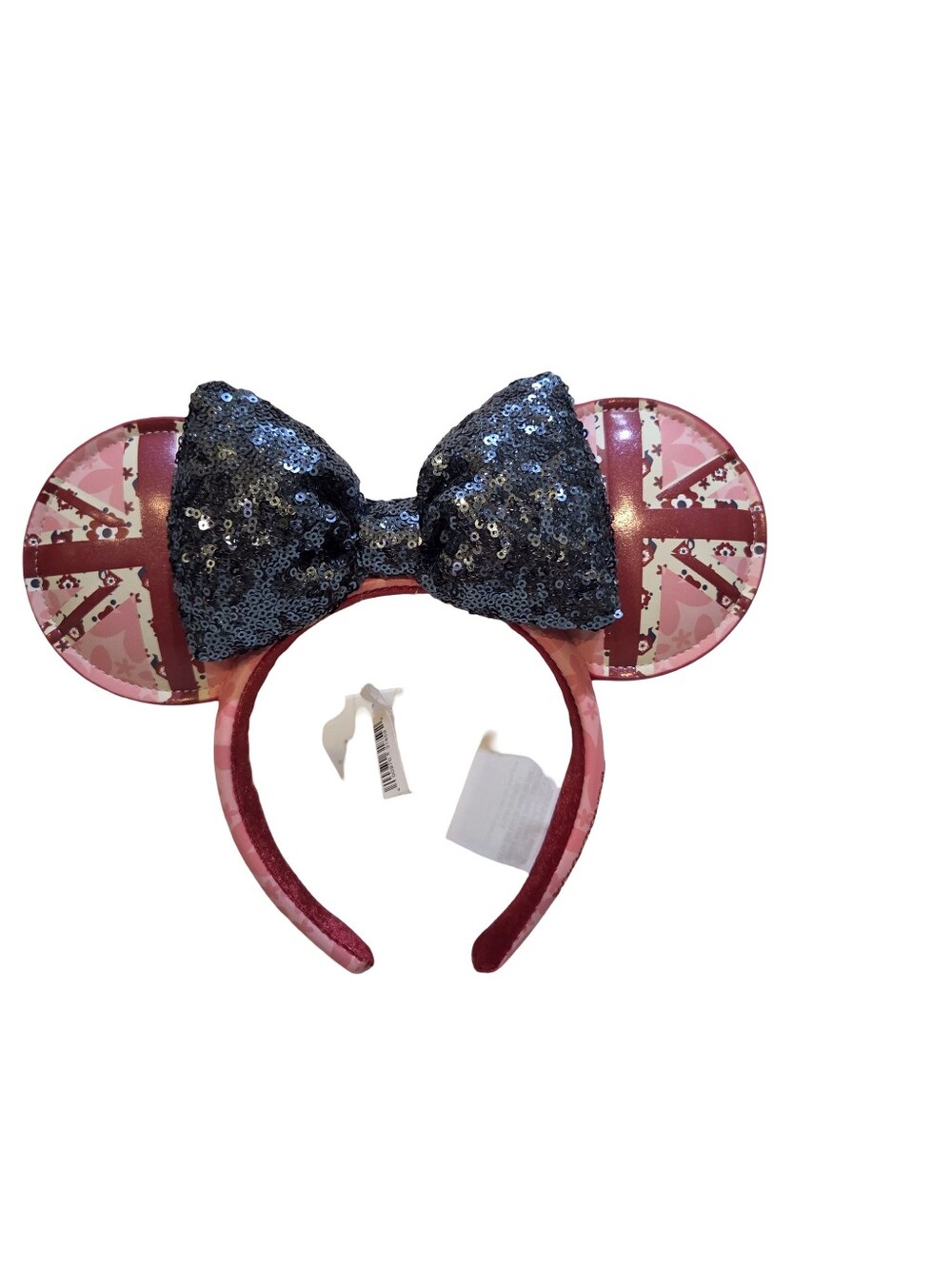 Disney Parks Epcot World Showcase UK Kingdom Union Jack Minnie Ears Headband NEW